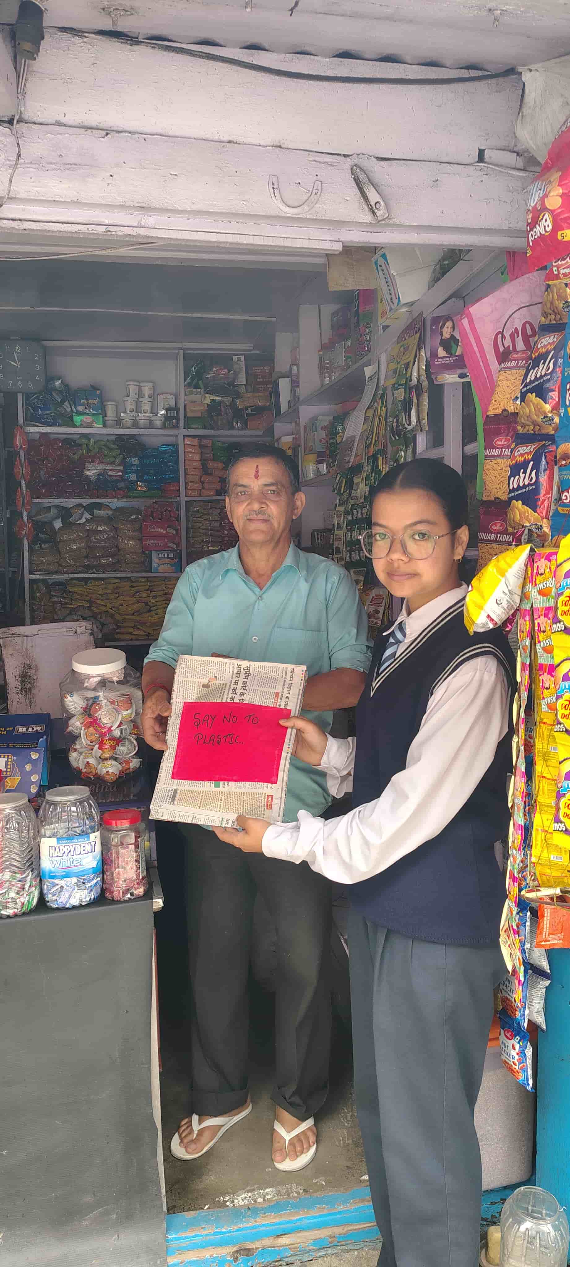 PAPER BAG DISTRIBUTION TO SHOPKEEPER 